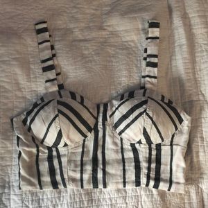 Striped bralette crop top